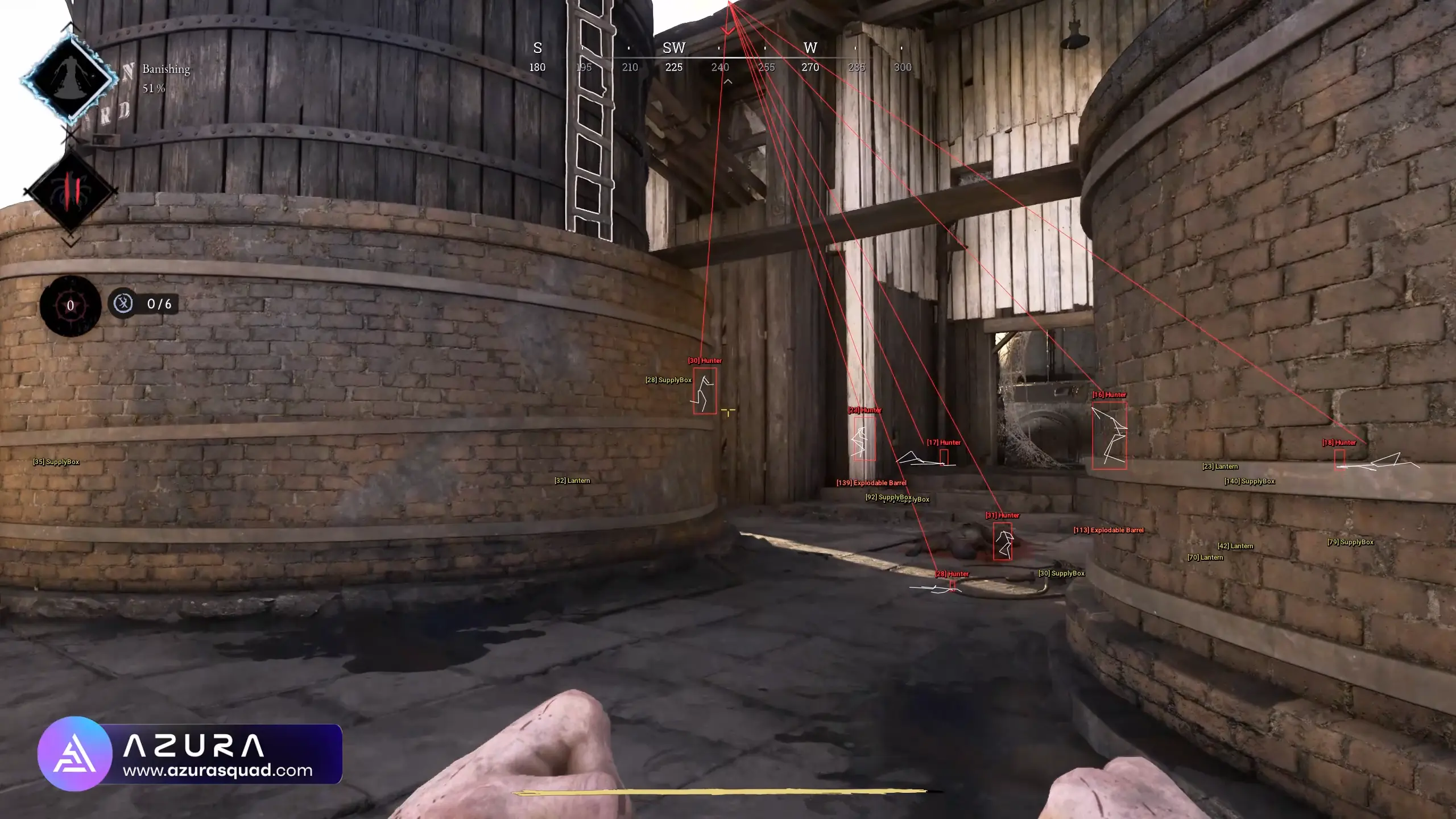 In-game screenshot of our Hunt Showdown Hacks with ESP, Wallhack and Aimbot enabled