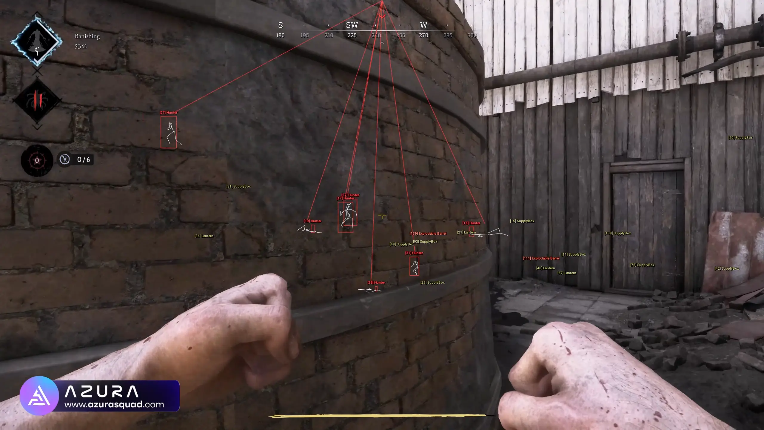 In-game screenshot Hunt Showdown Hack with Player ESP, Loot ESP and Wallhacks enabled