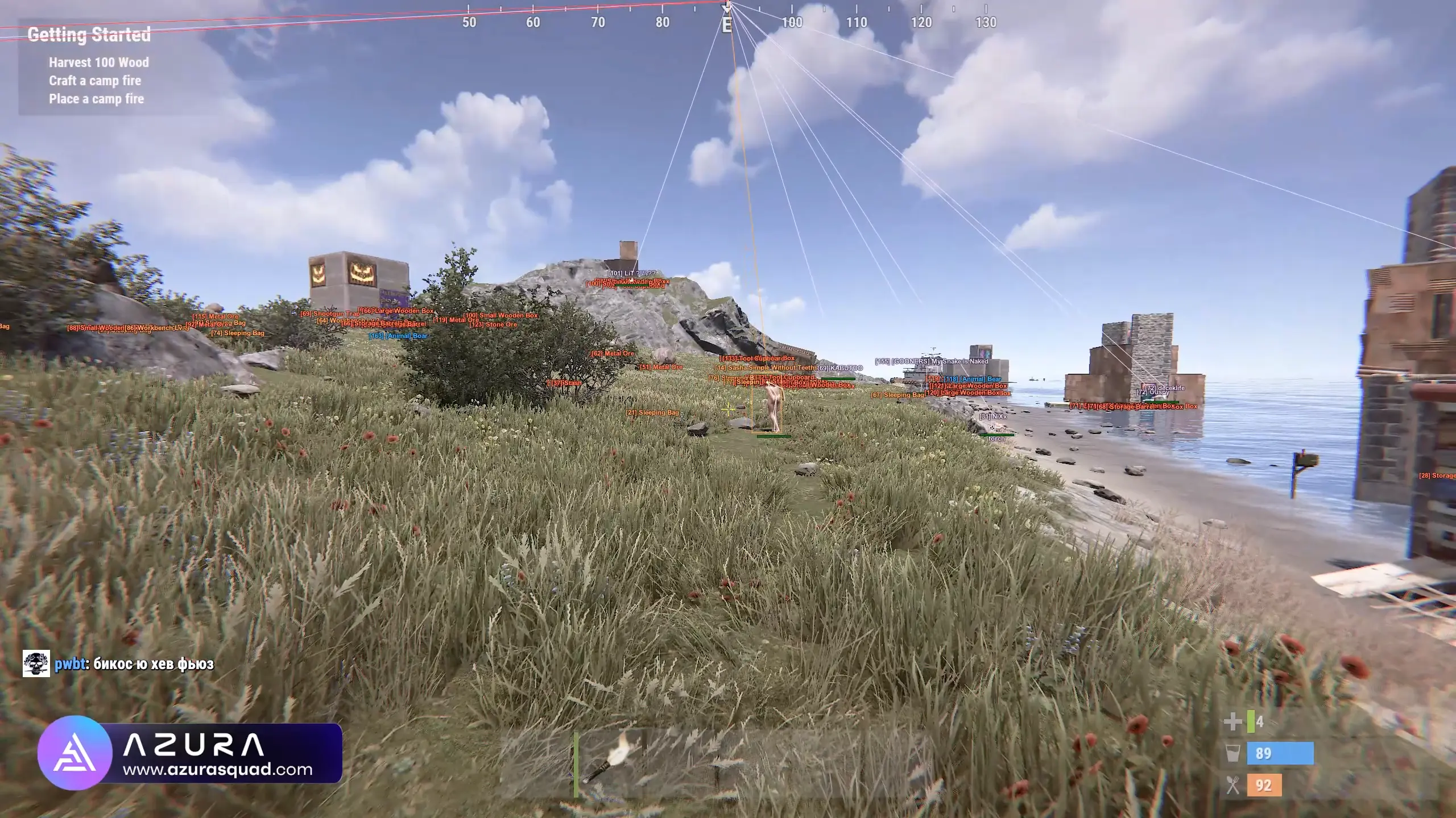 RUST hacks and cheats ESP Wallhack Loot ESP on official server map
