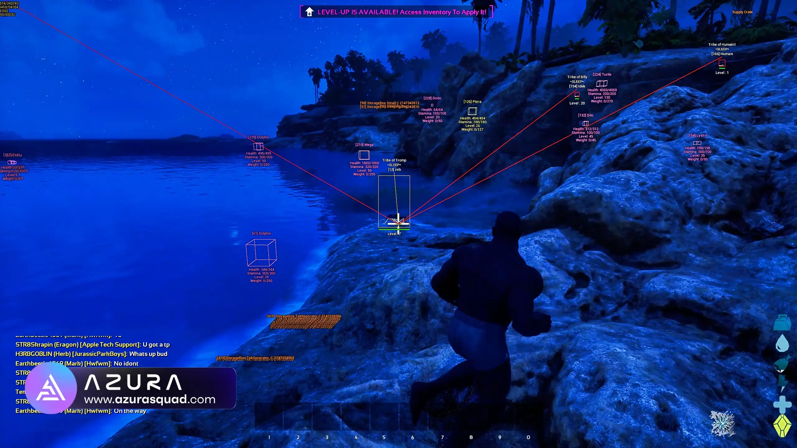 Example of our ARK: Survival Ascended ESP with Aimbot enabled