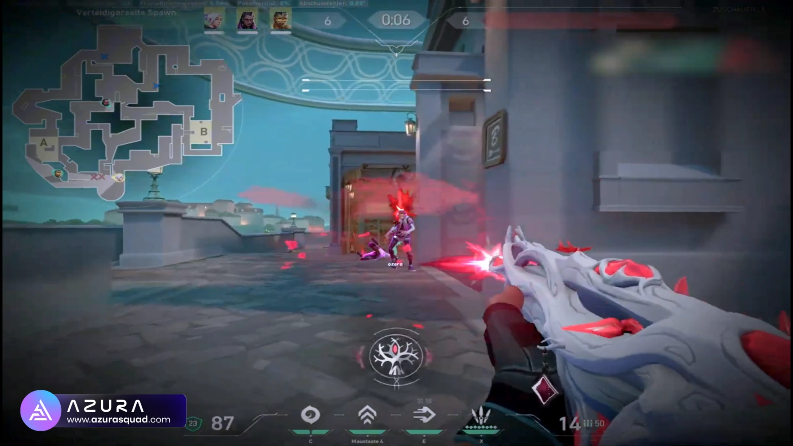 Valorant Color Aimbot with Triggerbot feature automatically firing at enemy