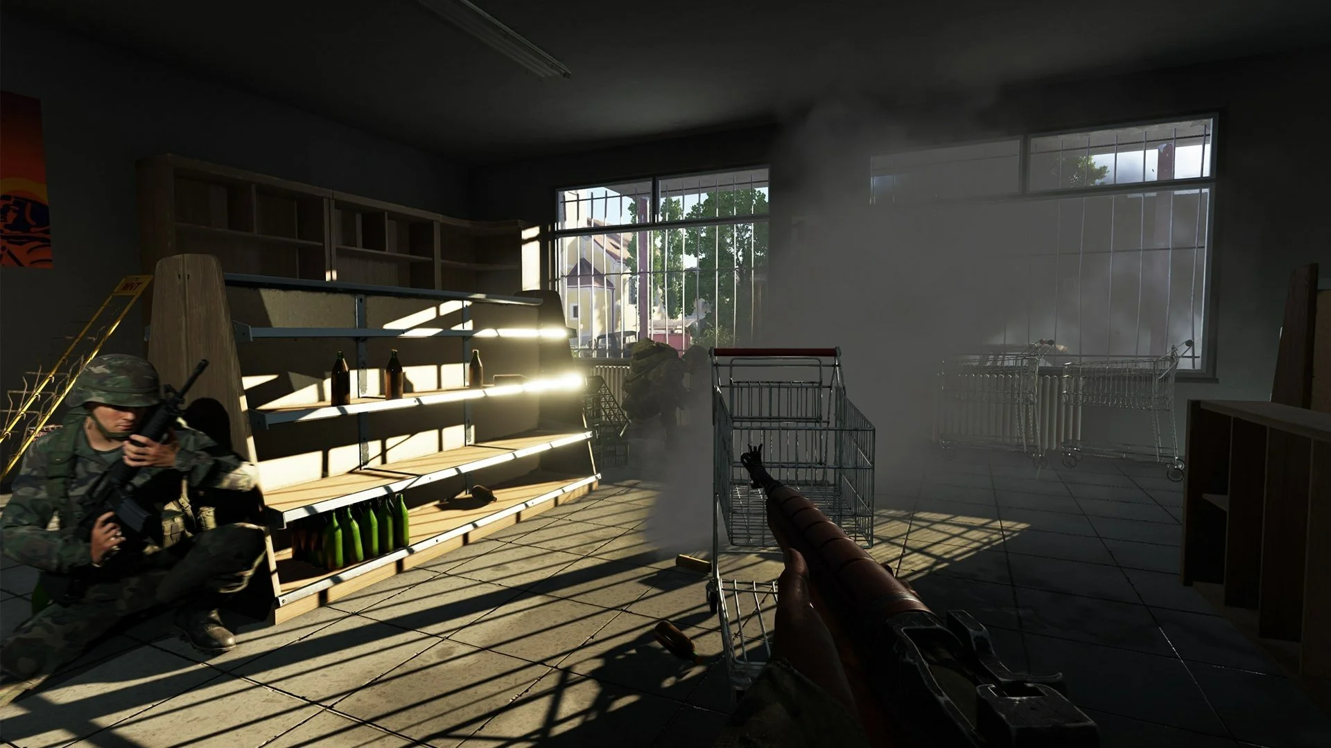 Arma Reforger cheat features including Player ESP, Skeleton ESP, customizable radar, corpse tracking, and color customization for tactical military simulation